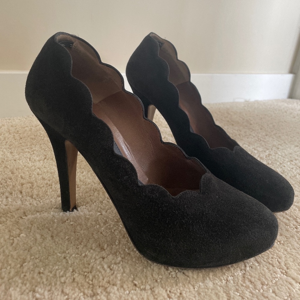 Marni suede platform heels